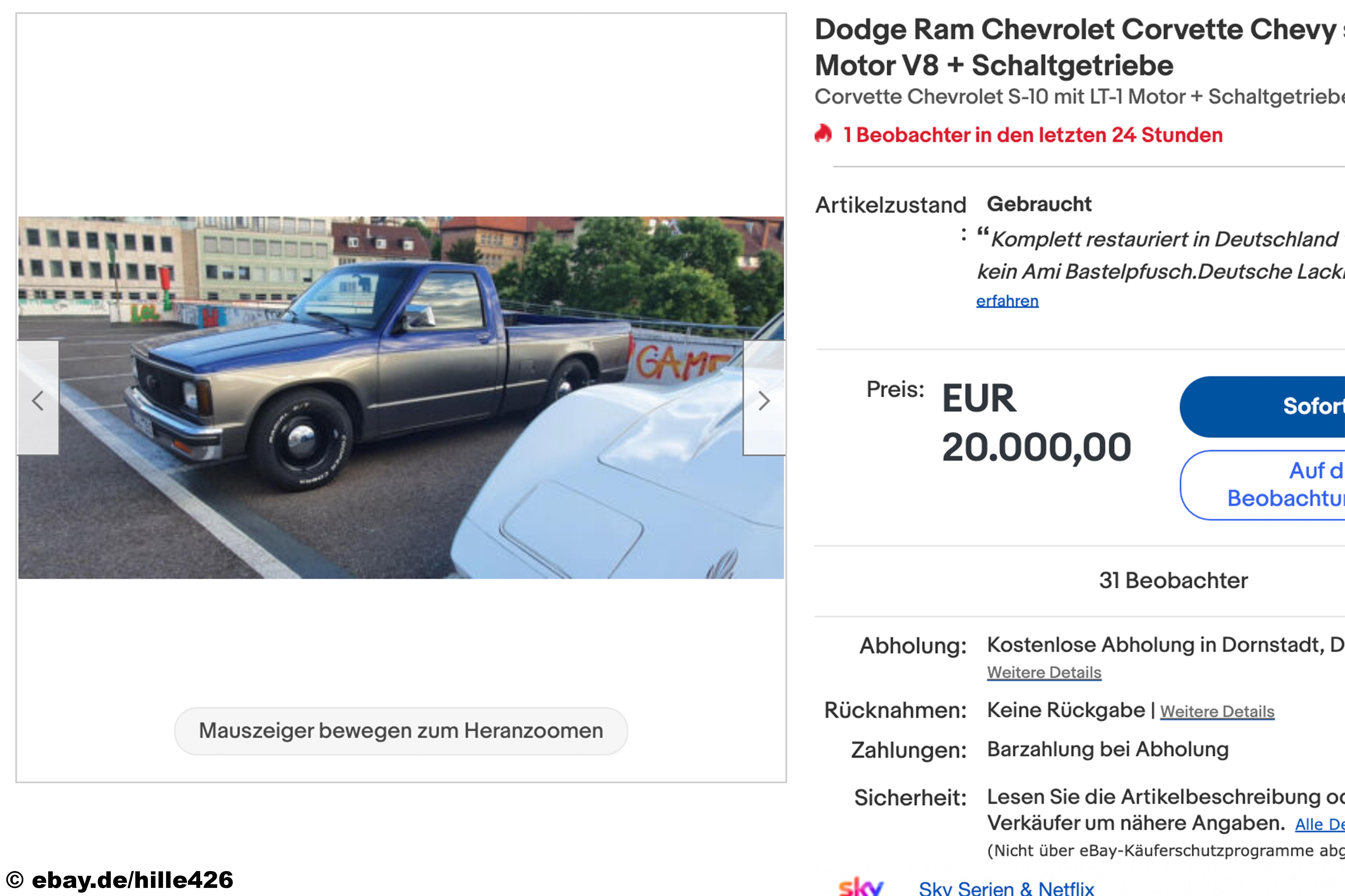 eBay Dodge Ram Chevrolet Corvette Chevy