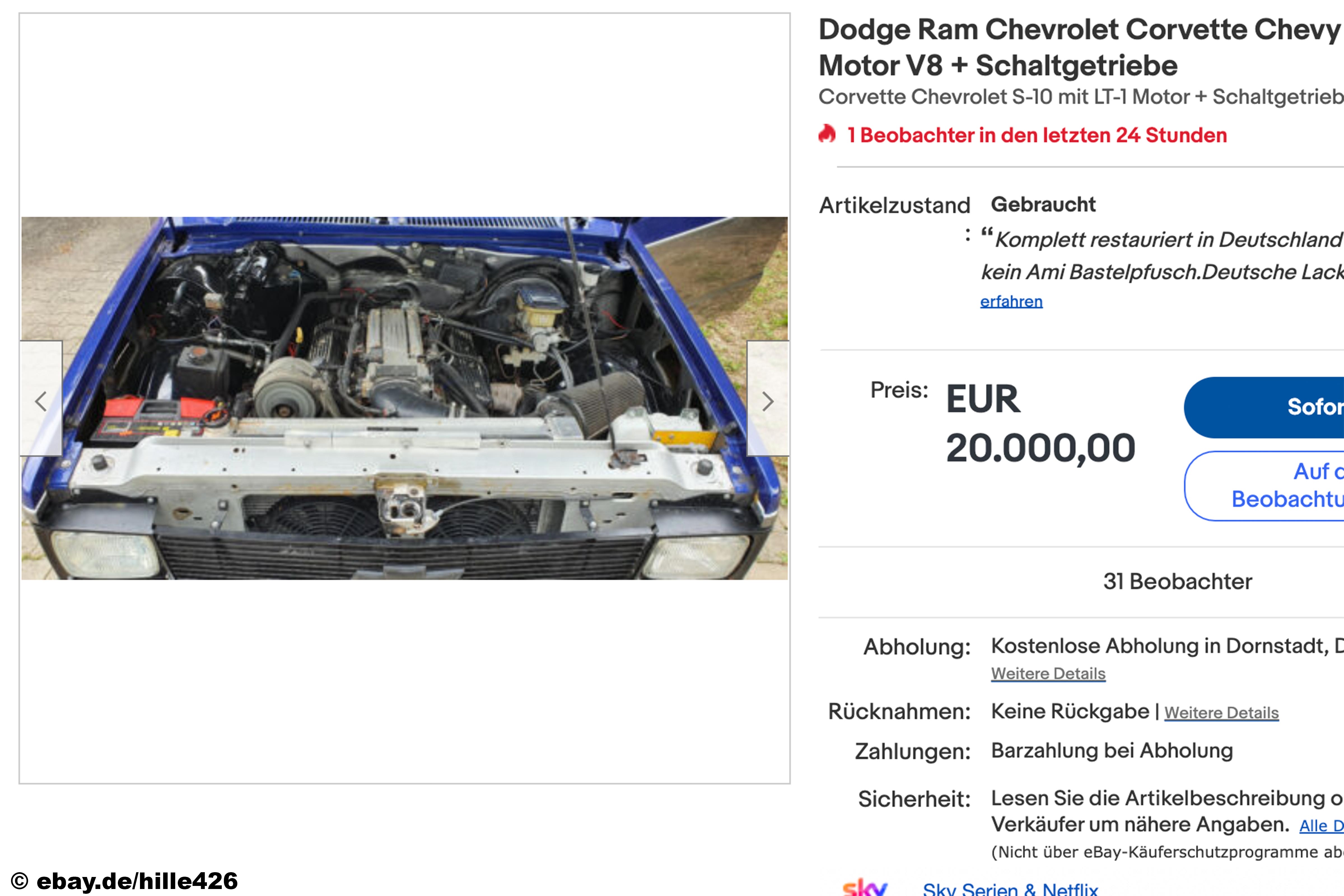 eBay Dodge Ram Chevrolet Corvette Chevy